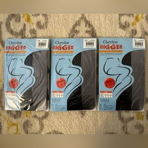 Cherilon STOCKINGS / PANTY HOSE- Black (Bundle of 3) - Asian “Super Size”